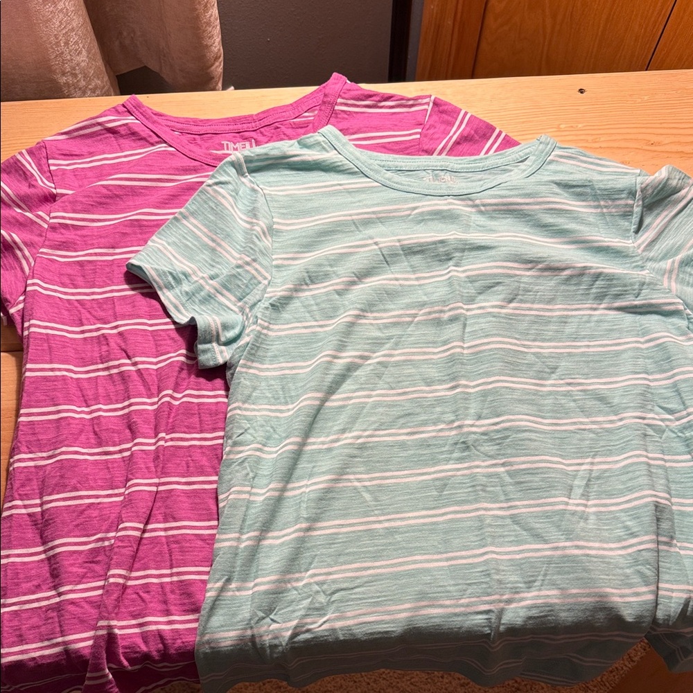 Striped Pink and Mint T-Shirts